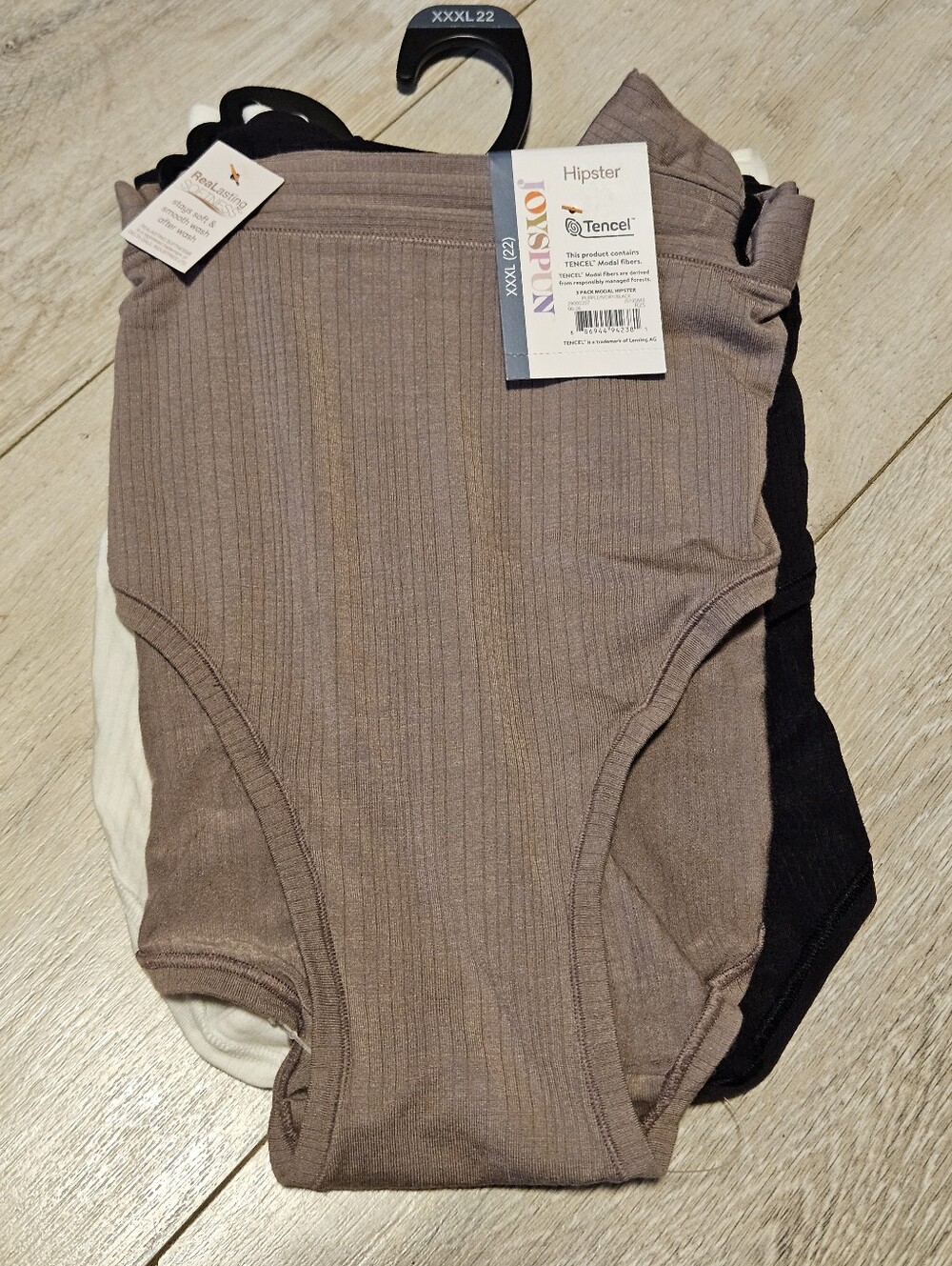 NWT Joyspun Womens 3 Pack Modal Hipster Panties Ribbed XXXL 22